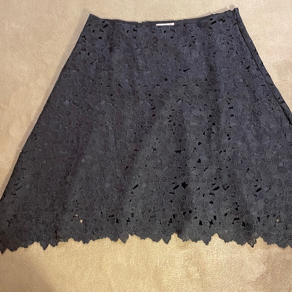 Loft Navy lace skirt